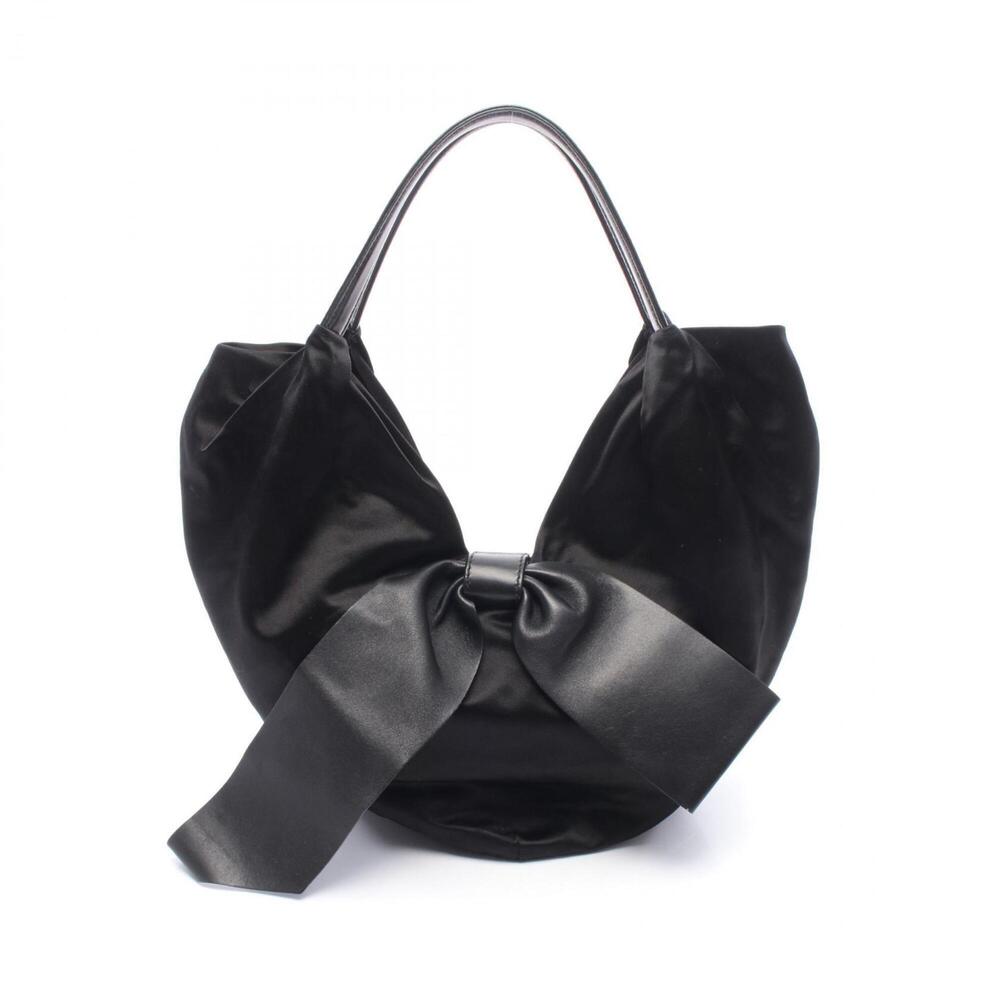 Valentino shoulder bag/handbag, nylon and leather, women's, black.